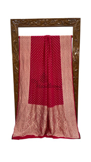 Khaddi Georgette Handloom Banarasi Saree - The Handlooms