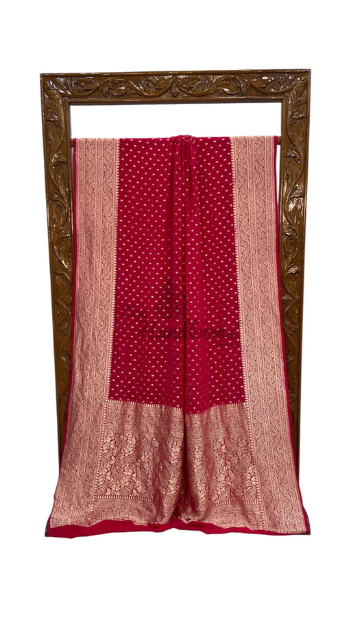 Khaddi Georgette Handloom Banarasi Saree - The Handlooms