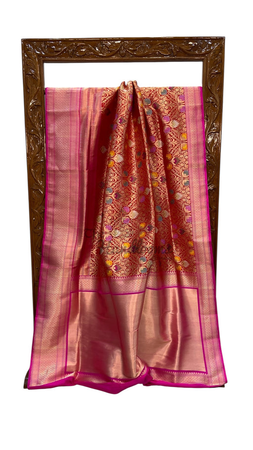 Ektara Pure Katan Silk Banarasi Handloom Saree - Tanchui Brocade Satan Border - The Handlooms