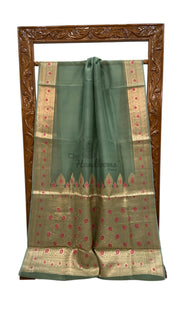 Pure Kora Silk Handloom Banarasi Saree - The Handlooms