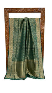 Regal Pure Katan Silk Banarasi Saree – Handwoven Tanchui Brocade l - The Handlooms