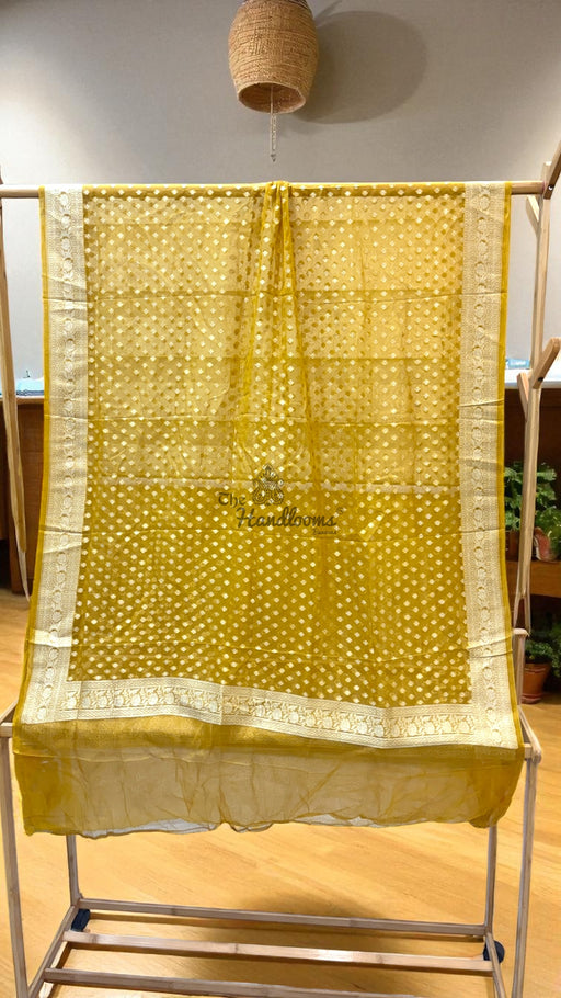 Pure Khaddi Georgette Handloom Dupatta - The Handlooms