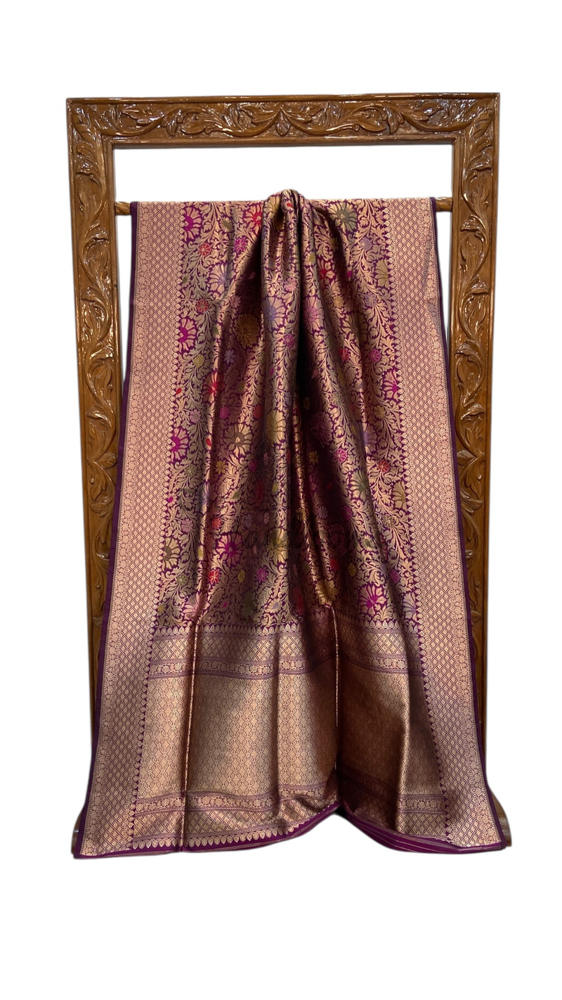Ektara Pure Katan Silk Banarasi Handloom Saree - Tanchui Brocade - The Handlooms