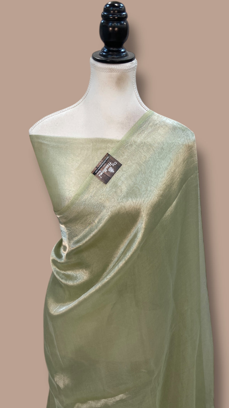Pure Kora Handloom Banarasi Saree - Plain - The Handlooms