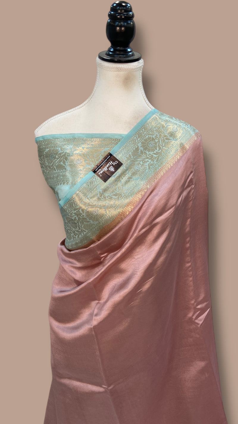 Pure Mango Silk Banarasi Handloom Saree - The Handlooms