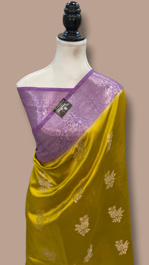 Pure Chiniya Silk Khaddi Handloom Banarasi Saree - The Handlooms