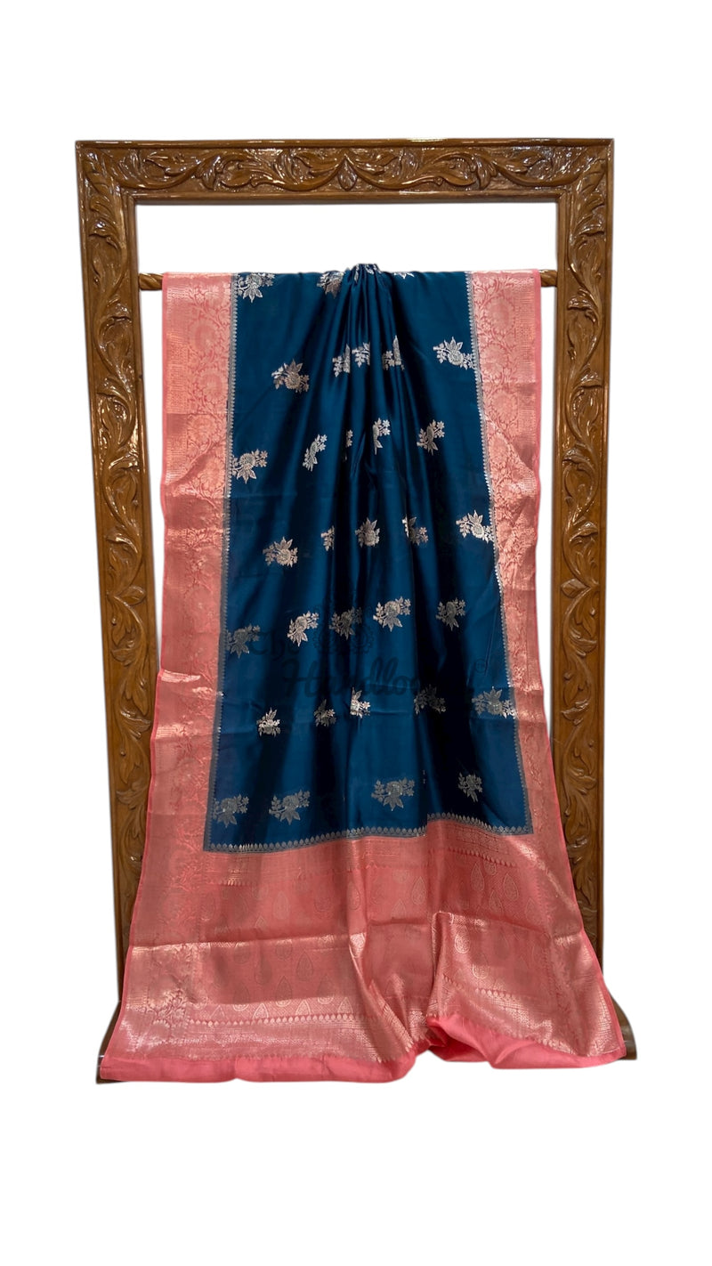Pure Chiniya Silk Khaddi Handloom Banarasi Saree - The Handlooms