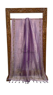 Pure Kora Tissue Handloom Banarasi Saree - Handwork - The Handlooms