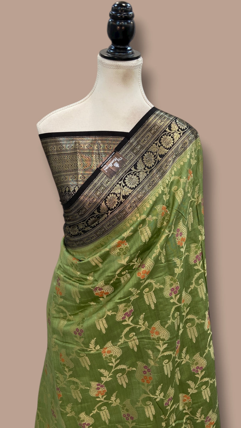 Pure Chiniya Silk Handloom Banarasi Saree - The Handlooms