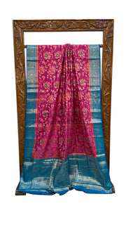 Pure Chiniya Silk Handloom Banarasi Saree - The Handlooms