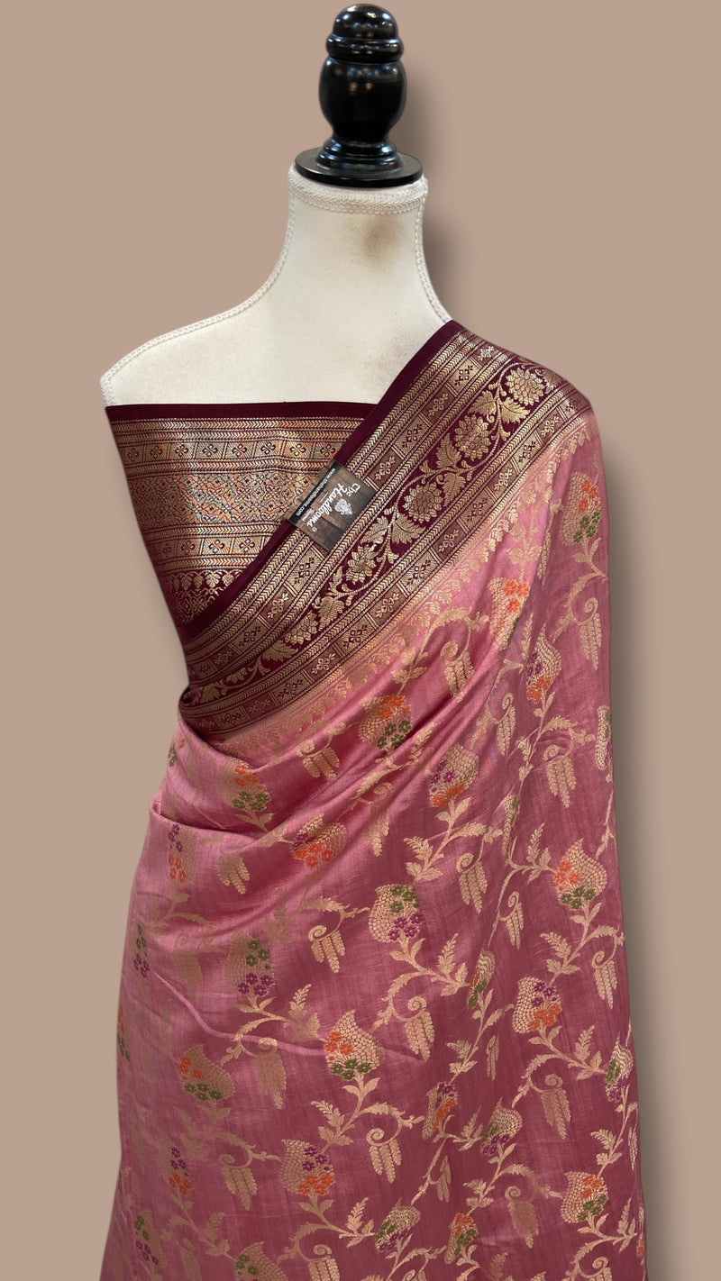 Pure Chiniya Silk Handloom Banarasi Saree - The Handlooms
