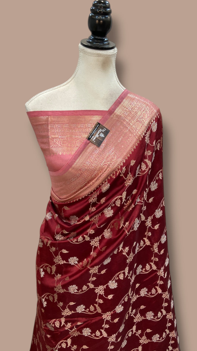 Pure Mango Silk Banarasi Handloom Saree - The Handlooms