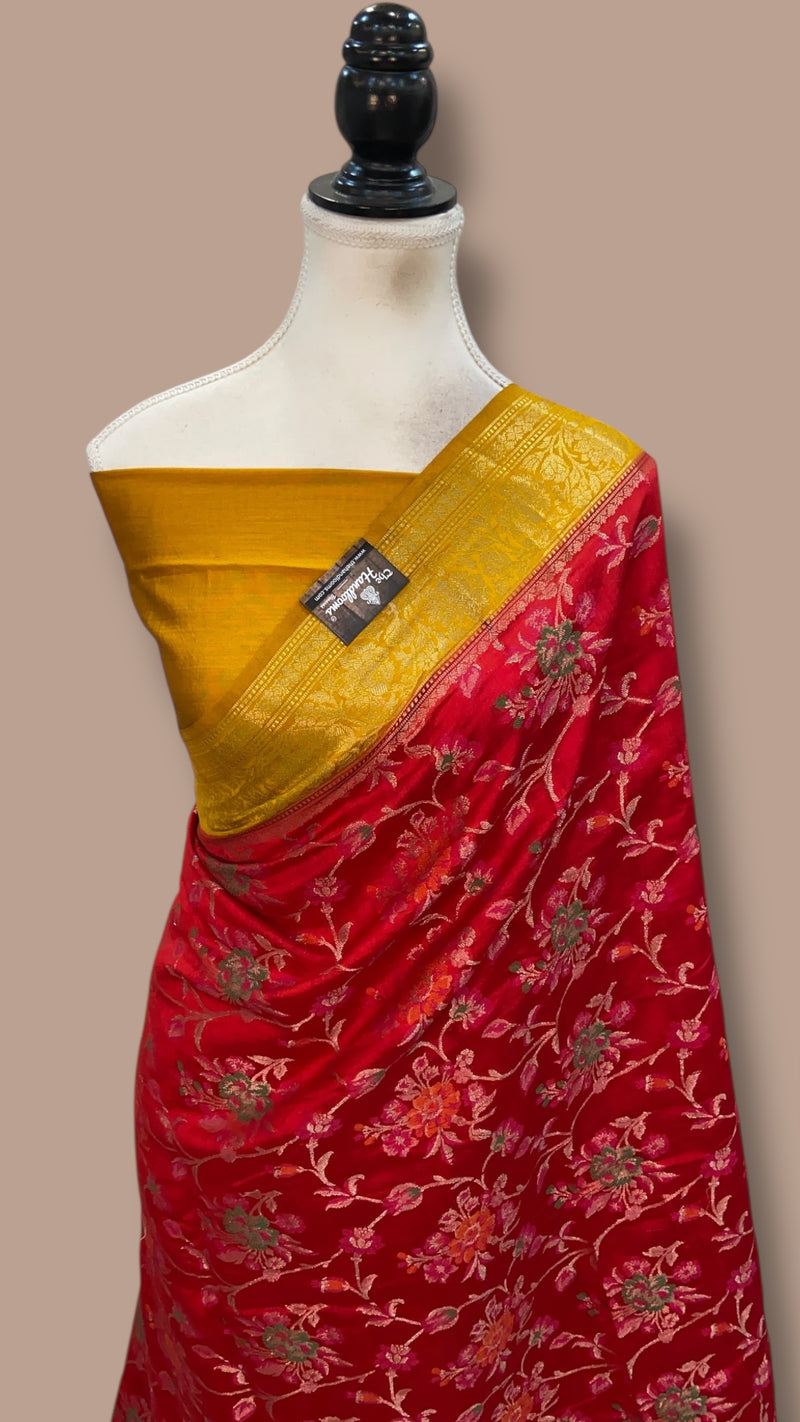 Pure Chiniya Silk Handloom Banarasi Saree - The Handlooms