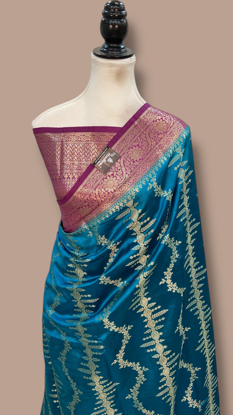 Pure Dupion Silk Banarasi Saree - The Handlooms