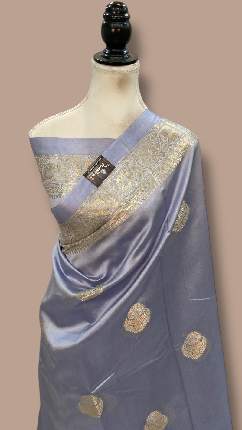 Pure Mango Silk Banarasi Handlokom Saree