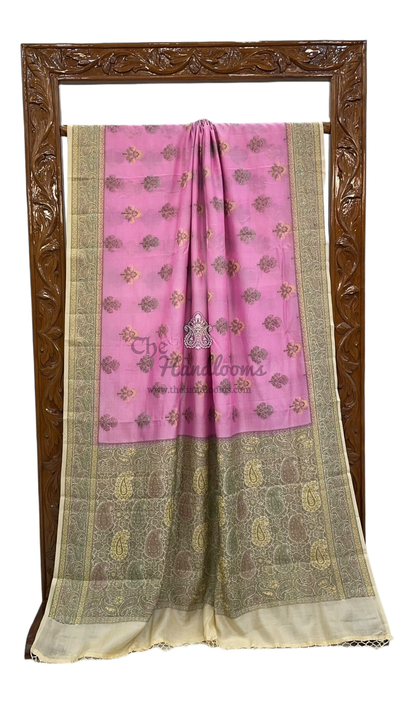 Pure Butter Crepe Banarasi Saree - The Handlooms