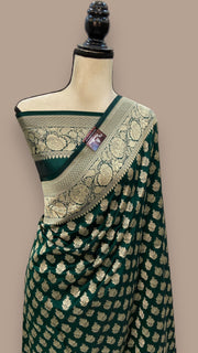 Pure Katan Silk Banarasi Handloom Saree - All Over Jaal Work - The Handlooms