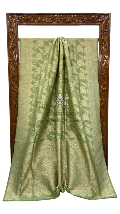 Pure Katan Silk Banarasi Handloom Saree - All Over Jaal Work