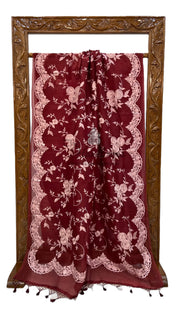 Pure Organza Chikankari Handloom Banarasi Saree - The Handlooms