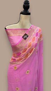 Pure Chiffon Khaddi Banarasi Saree - The Handlooms