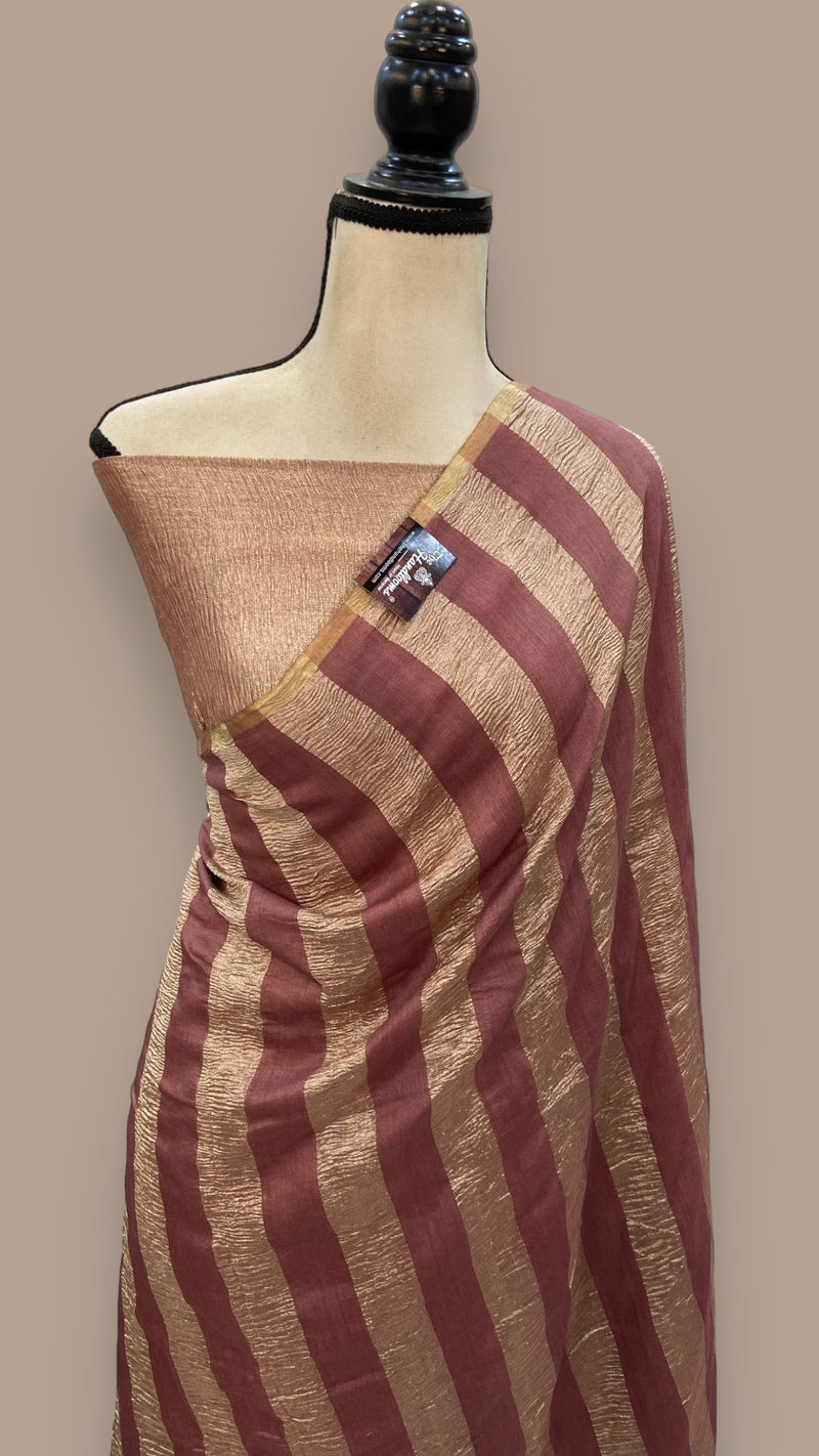 Pure Moonga Tissue Silk Banarasi Handloom Saree - The Handlooms