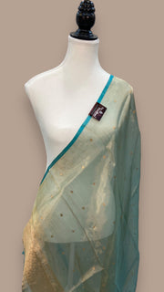 Pure kora Tissue Banarasi Brocade Handloom Dupatta - The Handlooms