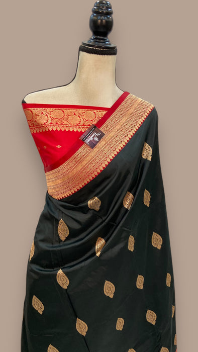 Pure Katan Silk Banarasi Handloom Saree - All over Kadua motifs