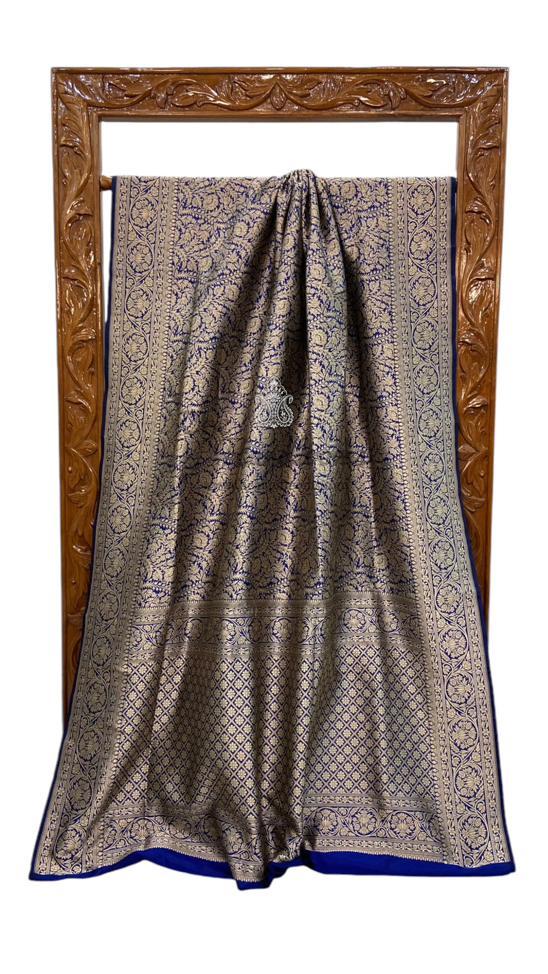 Pure Katan Silk Banarasi Handloom Saree - Tanchui Brocade - The Handlooms