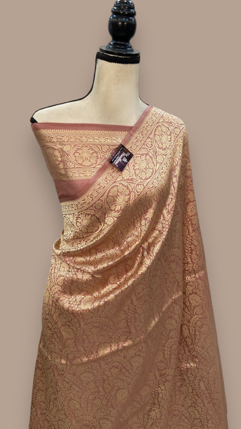 Pure Katan Silk Banarasi Handloom Saree - Tanchui Brocade - The Handlooms