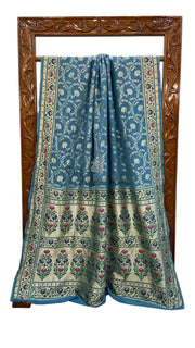 Pure Georgette Banarasi Handloom Saree - with meenakari work - The Handlooms
