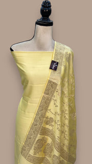 Pure Chiniya Silk Handlooms Banarasi Dress material - The Handlooms