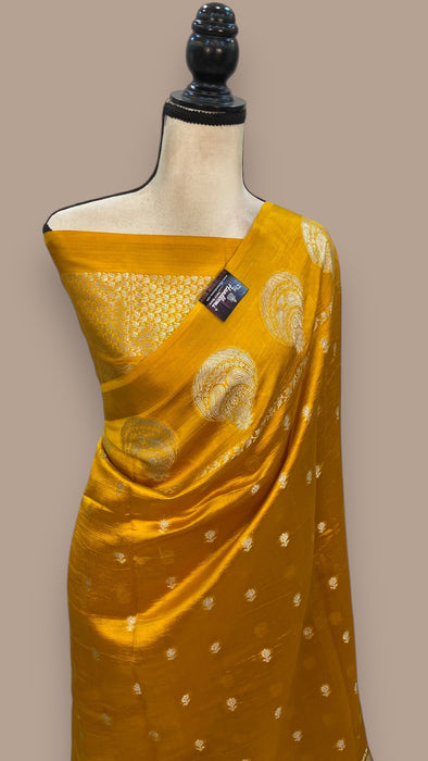 Pure Mango Silk Banarasi Handloom Saree