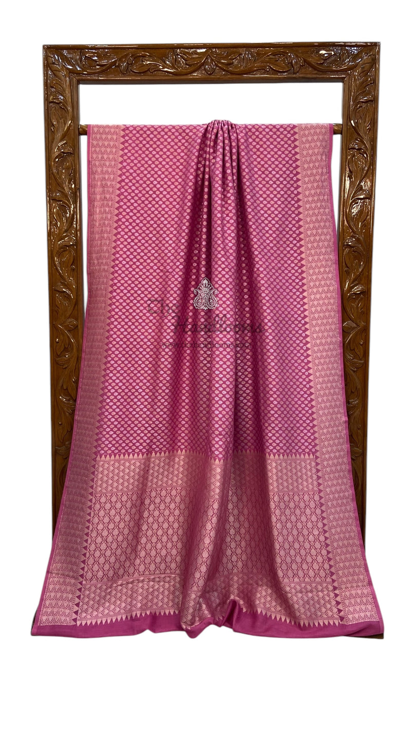 Pure Moonga Khaddi Handloom Banarasi Saree - The Handlooms