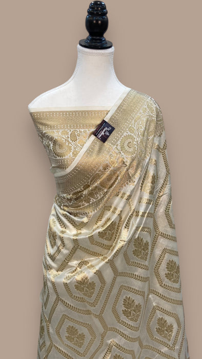 Pure Chiniya Silk Khaddi Handloom Banarasi Saree