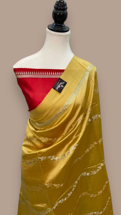 Pure Mango Silk Banarasi Handloom Saree