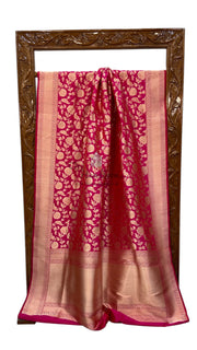 Pure Katan Silk Banarasi Handloom Saree - All over Jaal work - The Handlooms