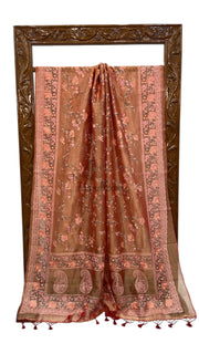 Pure Tissue Handloom Banarasi Saree With Chikankari - The Handlooms