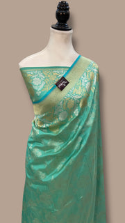 Ektara Pure Katan Silk Banarasi Handloom Saree - All over kadiyal Jaal work - The Handlooms