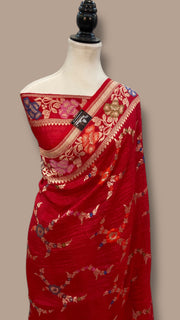 Tussar Georgette Handloom Banarasi Saree - The Handlooms