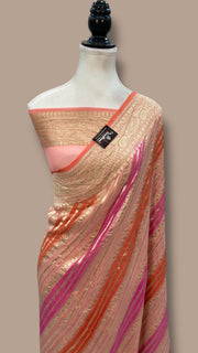 Khaddi Georgette Handloom Banarasi Saree - The Handlooms