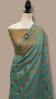 Moonga Georgette Handloom Banarasi Saree - The Handlooms
