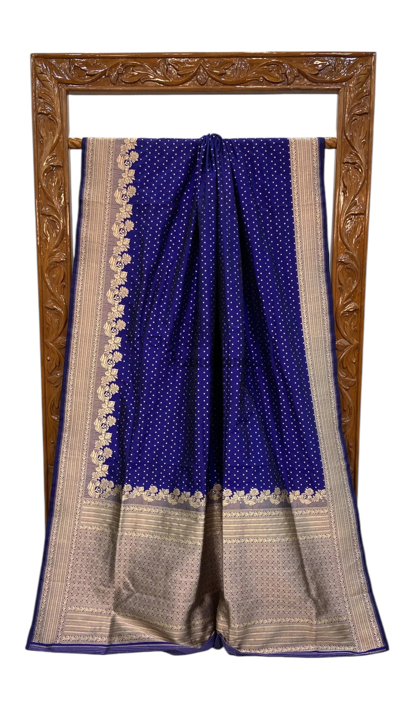 Pure Katan Silk Banarasi Handloom Saree - All over jaal work - The Handlooms