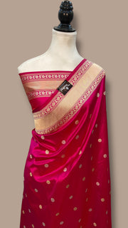 Pure Katan Silk Banarasi Handloom Saree - All over Sona Roopa kadiyal Motifs - The Handlooms