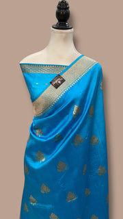 Pure Katan Silk Banarasi Handloom Saree - All over Kadua motifs - The Handlooms