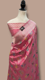 Ektara Pure Katan Silk Banarasi Handloom Saree - All over kadiyal Jaal work - The Handlooms