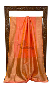 Pure Katan Silk Banarasi Handloom Saree - All over Kadua motifs - The Handlooms
