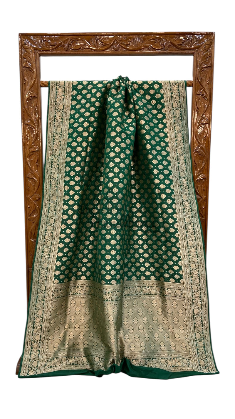 Pure Katan Silk Banarasi Handloom Saree - All over jaal work - The Handlooms