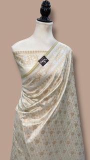Pure Moonga Khaddi Handloom Banarasi Saree - The Handlooms