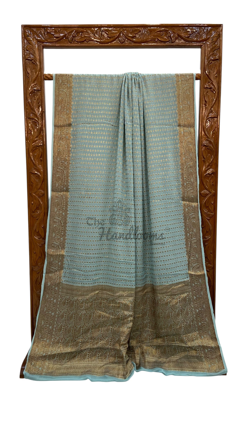 Pure Chiffon Khaddi Banarasi Saree - The Handlooms