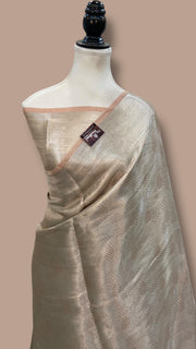 Pure Kora Tissue Tanchui Handloom Banarasi Saree - The Handlooms